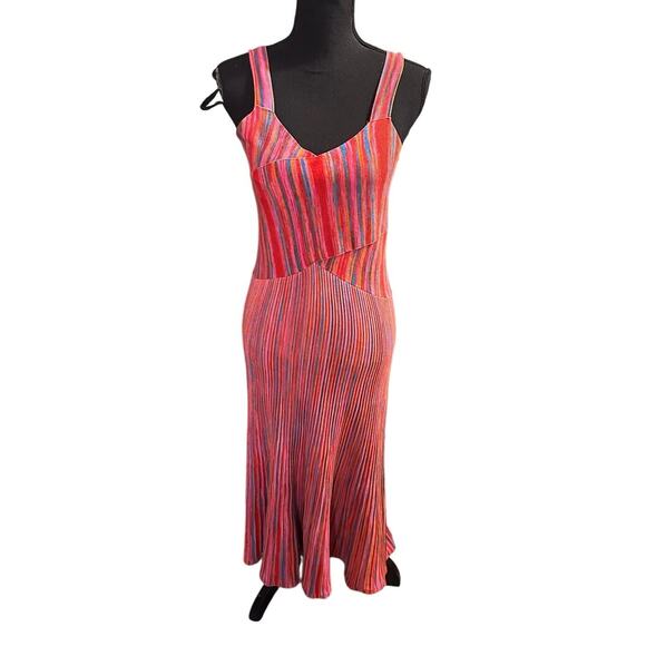 Scoop Micro Stripe Midi Dress - Picture 1 of 8